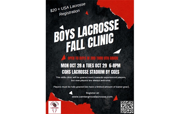 REGISTER NOW For The Fall Youth Clinic!